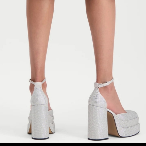 Steve Madden Charlize Rhinestone Double Platform Pumps - Picture 3 of 10